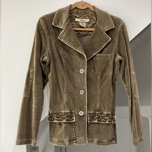 Vintage Corduroy Shacket Olive Cava Ricci Women’s Size M